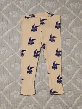 Wynken Ribbed Organic Cotton Leggings 9-12 Months EUC